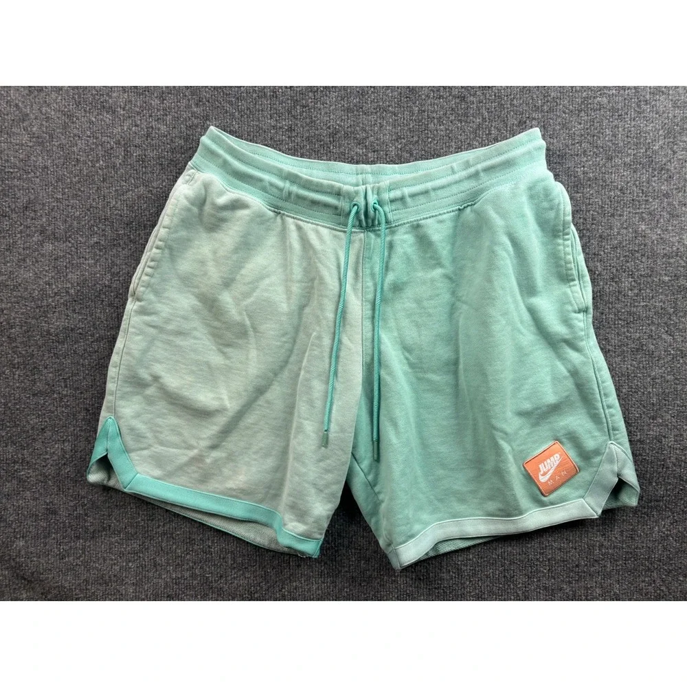 Jordan Fleece Shorts Mens Large Mint Green Jumpman Colorblock Athletic 7in